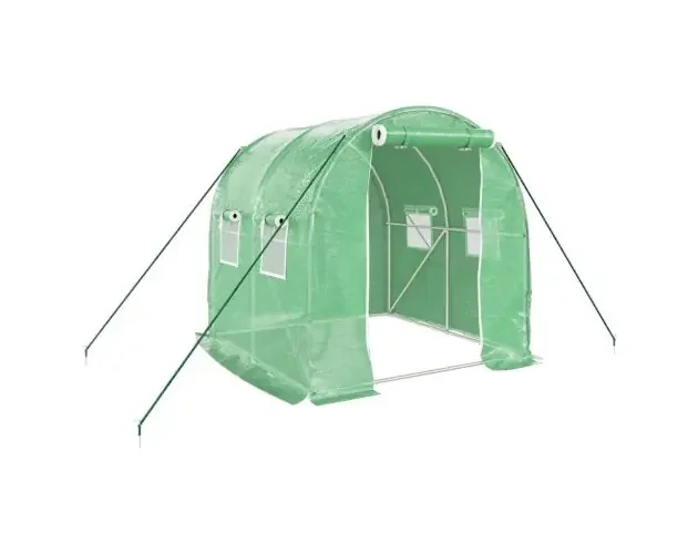 vidaXL invernadero con estructura de acero verde 4 m² 2x2x2 m | Brico Depôt Lusso