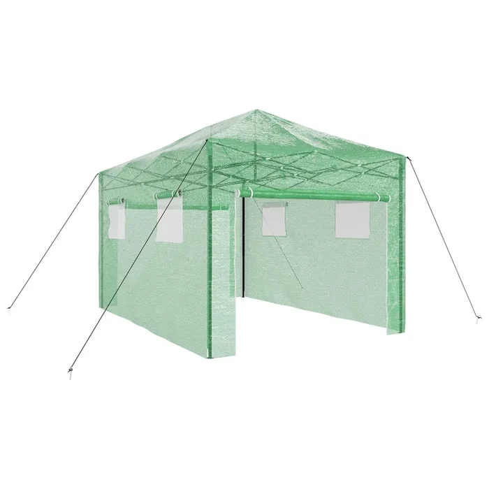 vidaXL Invernadero con techo Verde 290 x 430 x 315 cm Acero