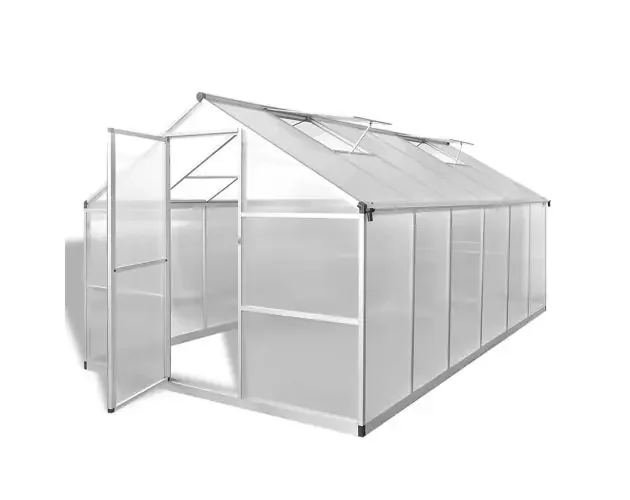 vidaXL invernadero de aluminio reforzado con estructura base 9,025 m² | Brico Depôt Ultimissimo Modello
