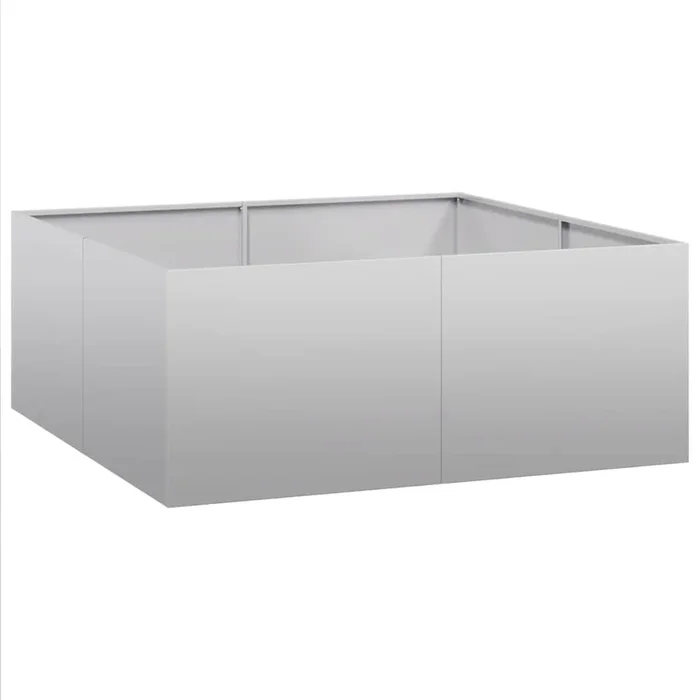 vidaXL Jardinera 100x100x40 cm de acero galvanizado