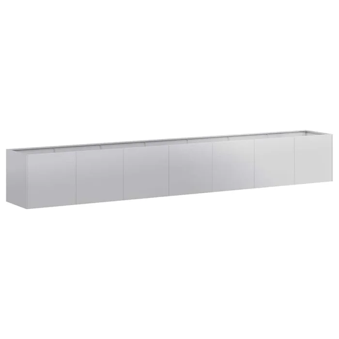 vidaXL Jardinera 280x40x40 cm de acero galvanizado