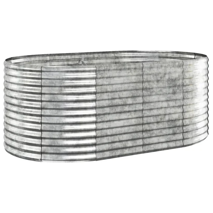 vidaXL Jardinera arriate acero galvanizado gris 175x100x68 cm (2)