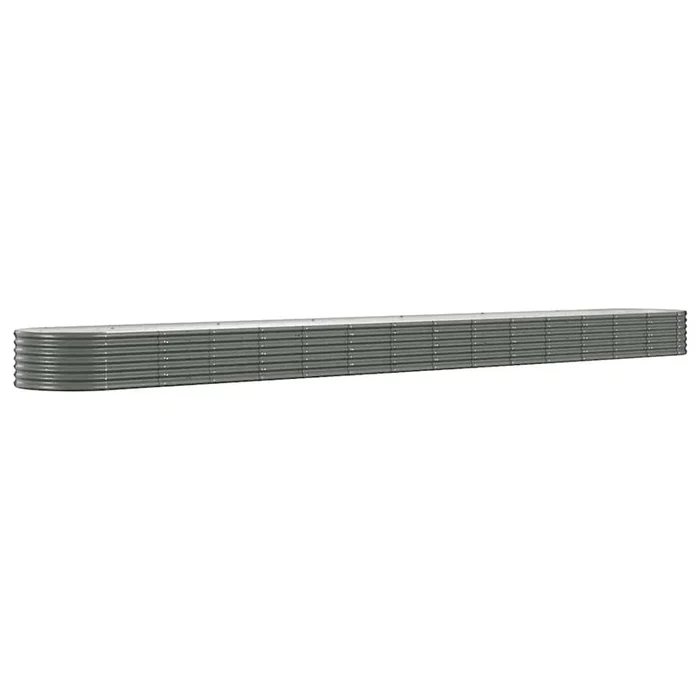 vidaXL Jardinera arriate acero galvanizado gris 620x80x36 cm