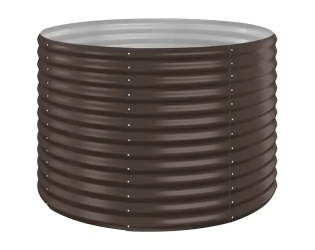 vidaXL jardinera arriate acero galvanizado marrón 100x100x68cm | Brico Depôt Compra Online