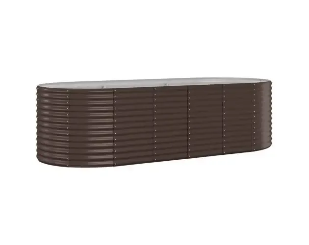 vidaXL jardinera arriate acero galvanizado marrón 249x100x68cm | Brico Depôt Non Perdere