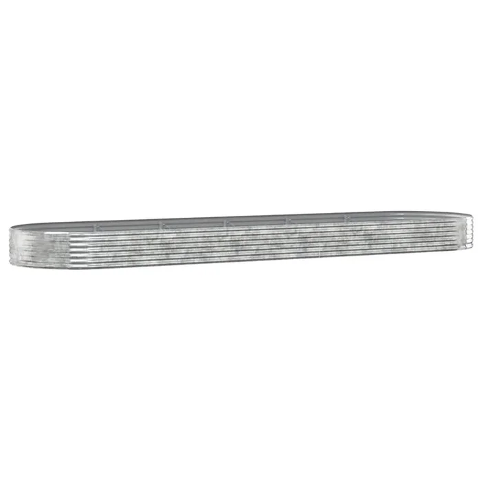 vidaXL Jardinera arriate acero galvanizado plata 523x140x36 cm