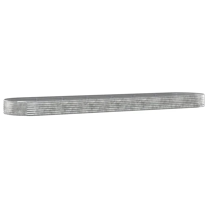 vidaXL Jardinera arriate acero galvanizado plata 600x140x36 cm