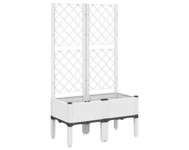 vidaXL jardinera con enrejado pp blanco 80x40x142 cm | Brico Depôt Compra Online