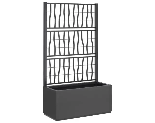 vidaXL jardinera con enrejado pp gris oscuro 80x36x140 cm | Brico Depôt Prezzo Conveniente