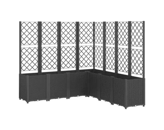 vidaXL jardinera con enrejado pp negro 160x160x140 cm | Brico Depôt Pagamento Sicuro