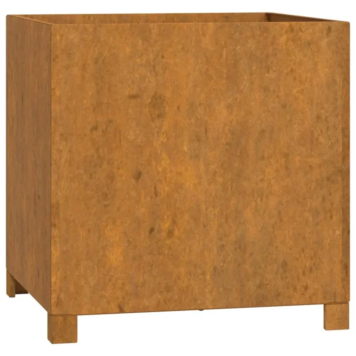 vidaXL Jardinera con patas acero corten oxidado 49x47x50 cm