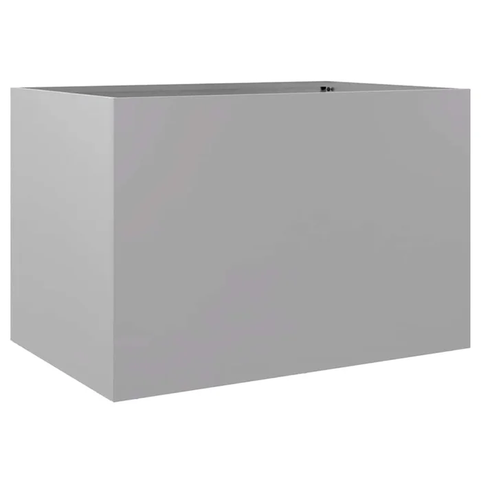 vidaXL Jardinera de acero galvanizado plateado 62x40x39 cm