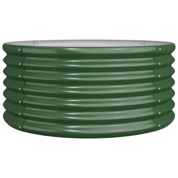 vidaXL Jardinera de acero galvanizado verde 80x80x36 cm