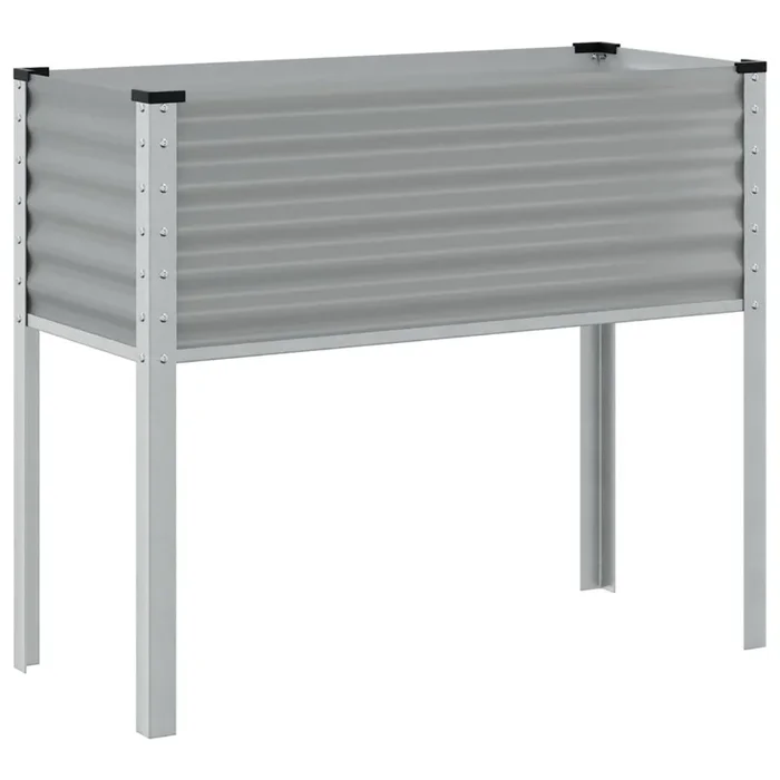 vidaXL Jardinera de acero gris 100x45x90 cm