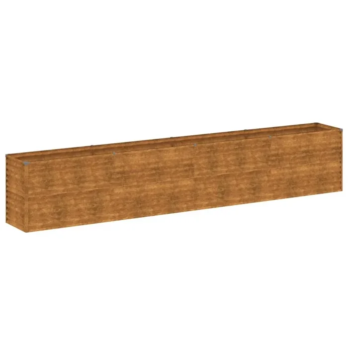 vidaXL Jardinera elevada 385x50x69 cm de acero corten