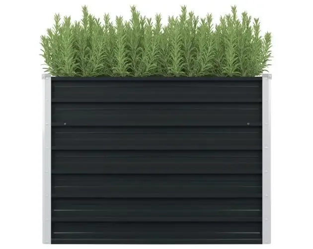 vidaXL jardinera elevada acero galvanizado gris antracita 100x100x77cm | Brico Depôt Compra Oggi Stesso