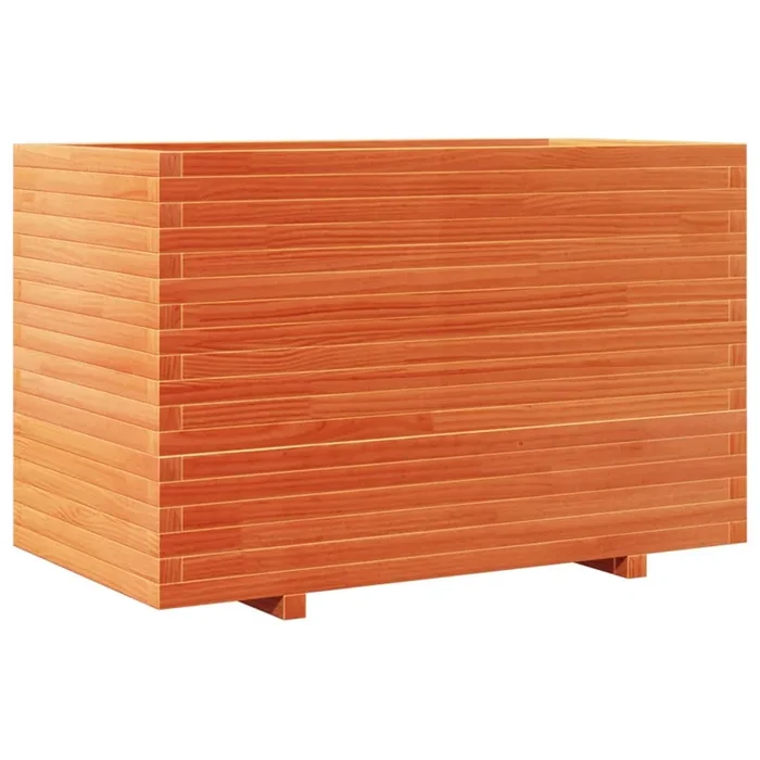 vidaXL Jardinera madera maciza de pino marrón cera 110x60x72 cm