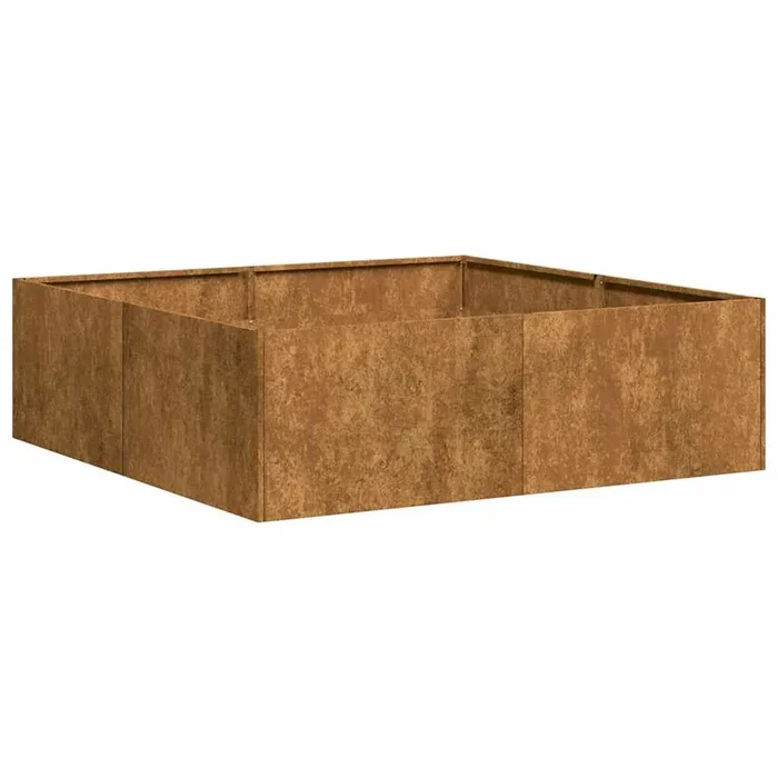 vidaXL Jardinera oxidada acero corten 100x100x30 cm