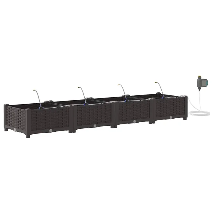 vidaXL Jardineras Blanco 80 x 40 x 126 cm Acero