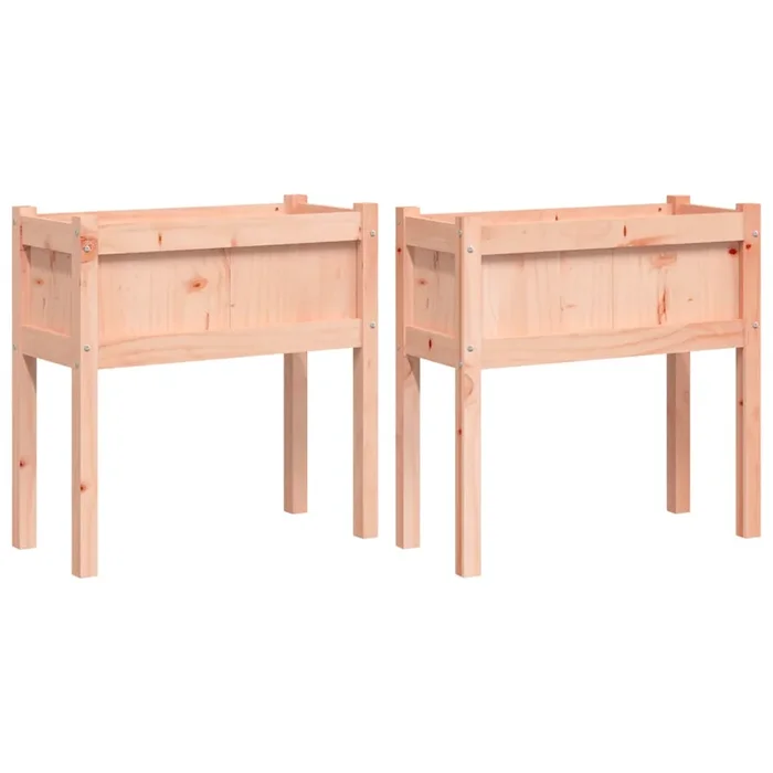 vidaXL Jardineras con patas 2 uds madera maciza de abeto Douglas