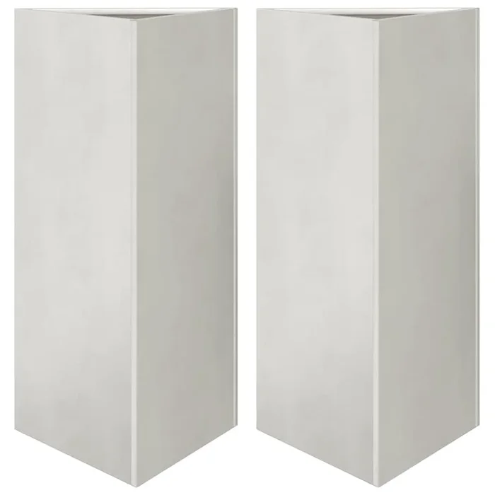 vidaXL Jardineras triangulares 2 uds acero inoxidable 40x40x75 cm
