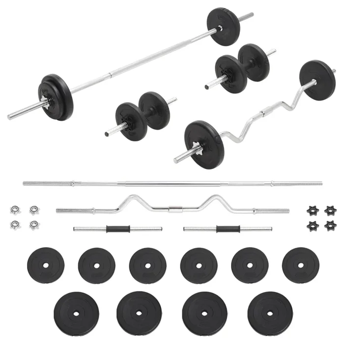 vidaXL Juego de barras y pesas 30 kg (2)