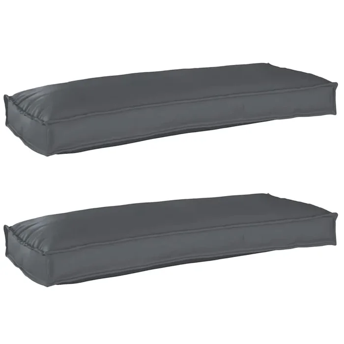vidaXL Juego de cojines de paleta 2 pcs Antracita 100 x 40 x 8 cm