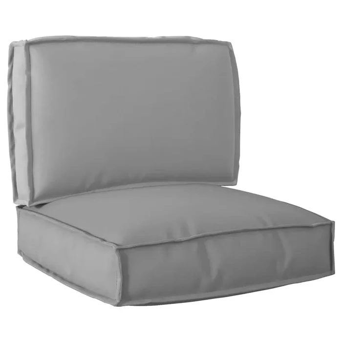vidaXL Juego de cojines de paleta 2 pcs Gris 60 x 60 x 12 cm