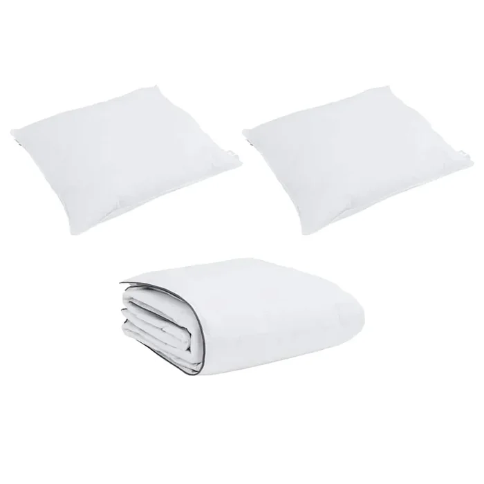 vidaXL Juego de Edredón con almohada 3 pcs Microfibra y algodón (65)
