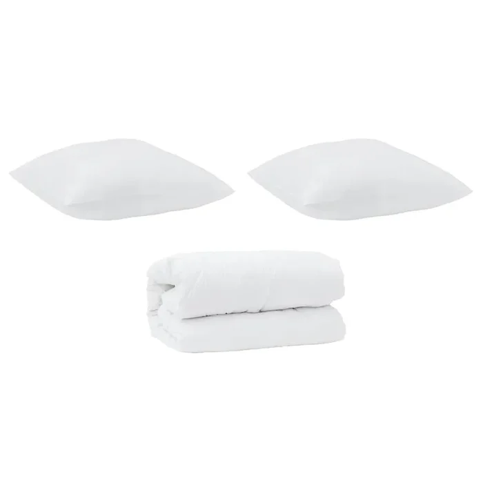 vidaXL Juego de Edredón con almohada 3 pcs Microfibra y Plumas de Pato (23)
