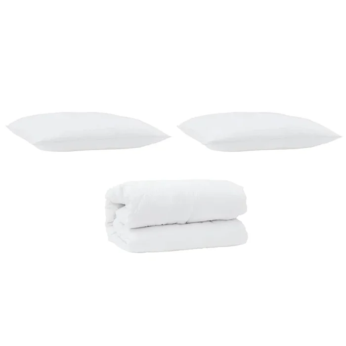 vidaXL Juego de Edredón con almohada 3 pcs Microfibra y Plumas de Pato (47)