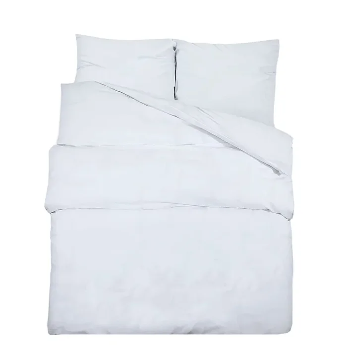 vidaXL Juego de funda nórdica microfibra ligera blanco 140×200 cm (2)
