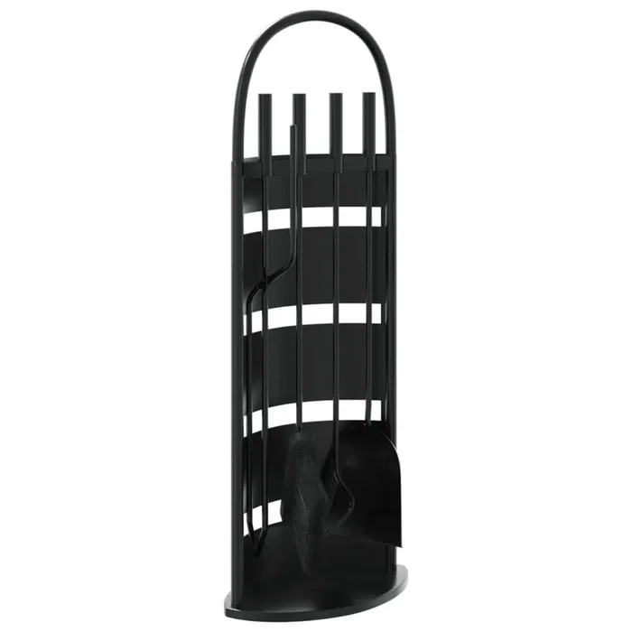 vidaXL Juego de herramientas para chimenea de 5 piezas, 23 x 15 x 66 cm, acero