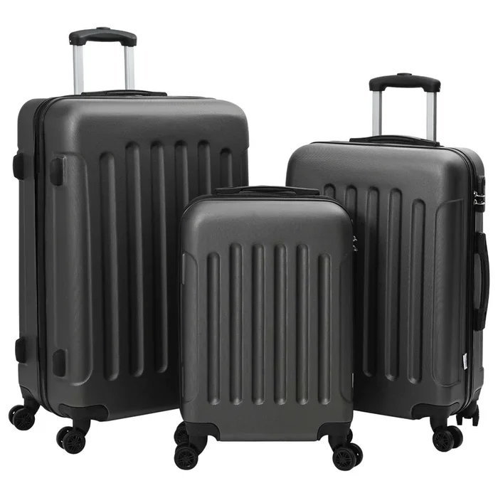 vidaXL Juego de Maletas 3 pcs Gris oscuro 50 x 31 x 78 cm