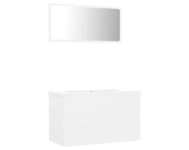 vidaXL juego de muebles de baño madera de ingeniería blanco | Brico Depôt Prezzo Basso