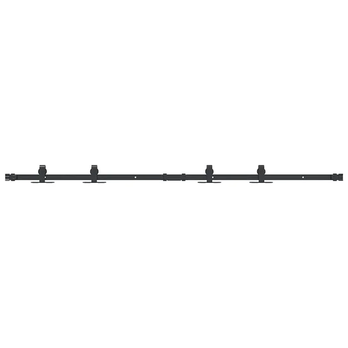 vidaXL Kit de puerta corredera de armario acero carbono 152 cm (3)