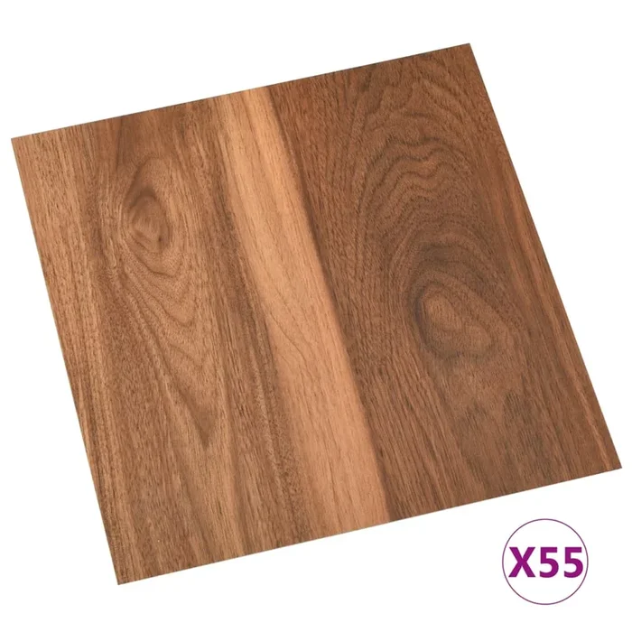 vidaXL Lamas para suelo autoadhesivas 55 uds PVC marrón 5,11 m² (4)