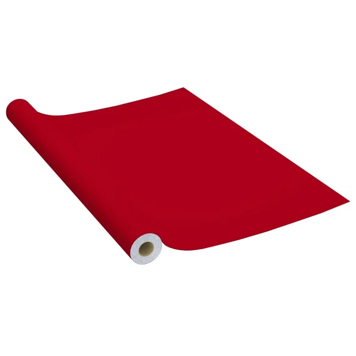 vidaXL Láminas autoadhesivas muebles PVC rojo 500×90 cm