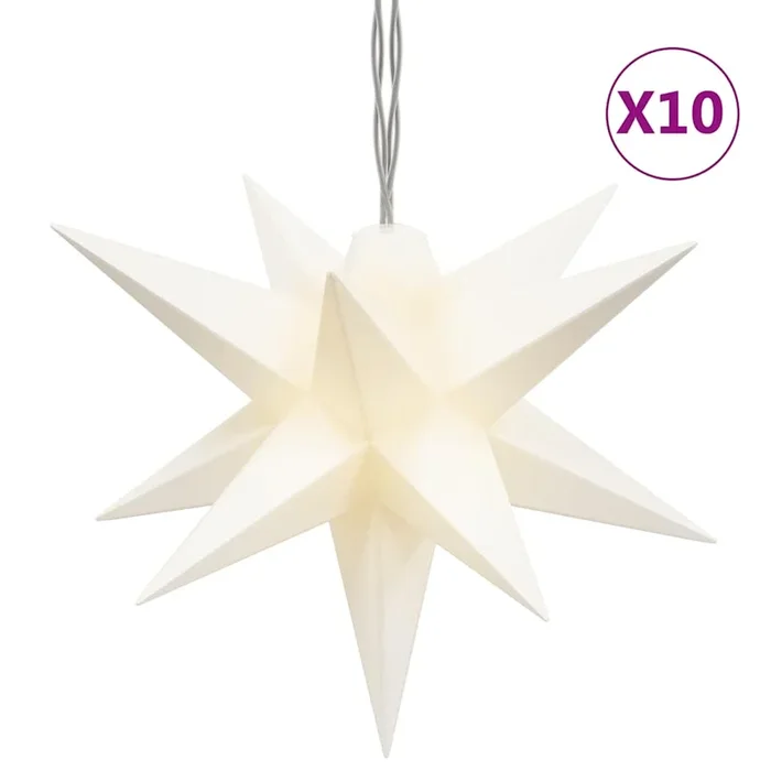 vidaXL Lámpara de Navidad 10 LEDs blanco 10 cm
