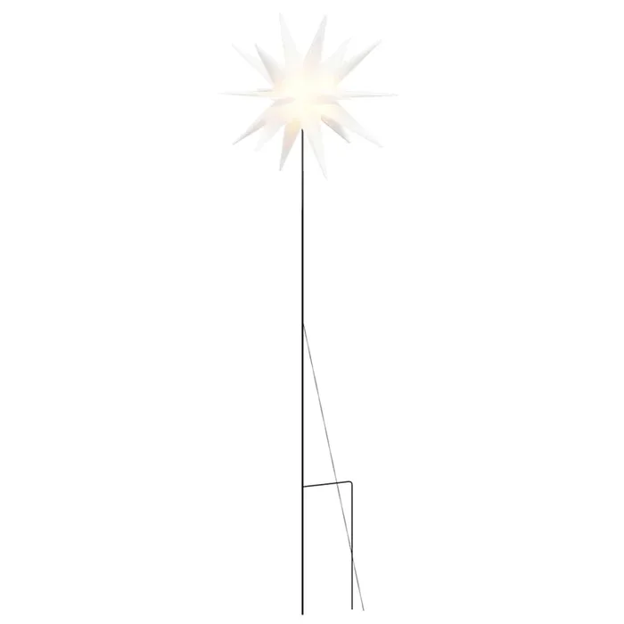 vidaXL Lámpara de Navidad LED y estaca de tierra plegable blanca 57 cm