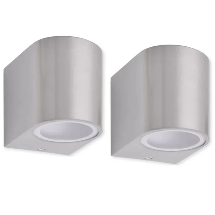vidaXL Lámparas de pared para exteriores 2 piezas