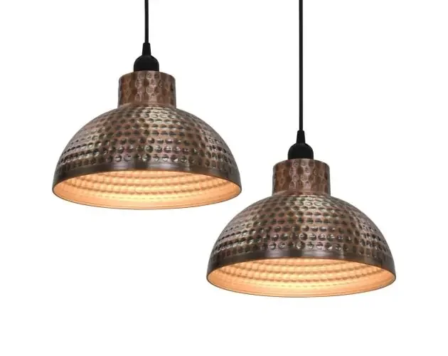 vidaXL lámparas de techo semiesféricas 2 unidades color cobre | Brico Depôt Nuovo Arrivo