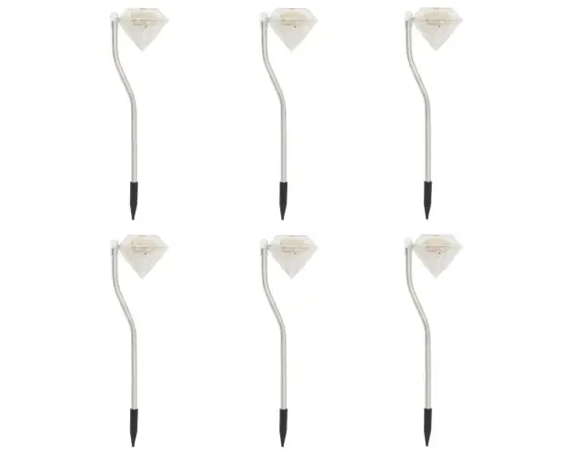 vidaXL lámparas LED solares para jardín 6 unidades 9×7,8×29,5 cm | Brico Depôt Scelto Dai Clienti
