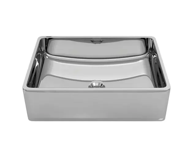 vidaXL lavabo 41x30x12 cm cerámica plateado | Brico Depôt Solo Oggi