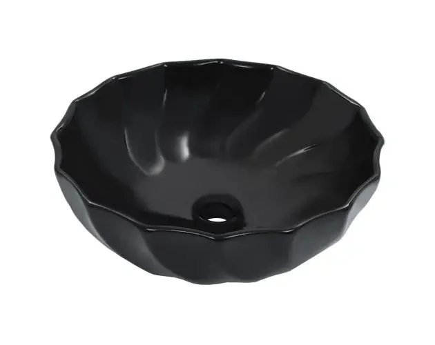vidaXL lavabo 46×17 cm cerámica negro | Brico Depôt Esclusivo