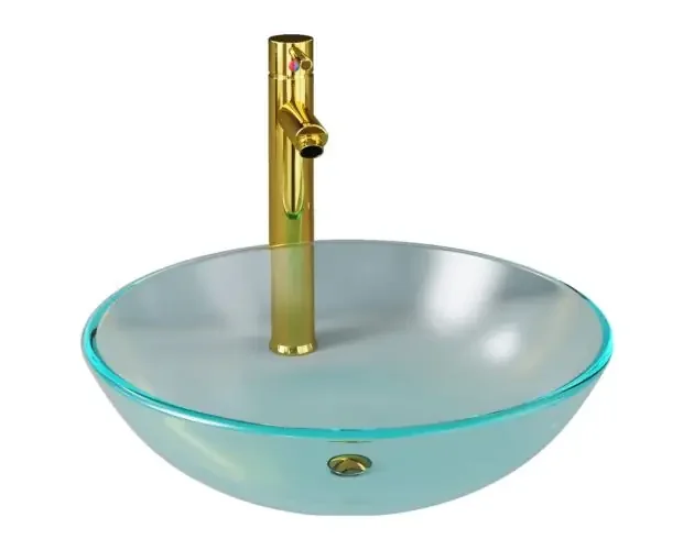 vidaXL lavabo baño grifo&desagüe de empuje vidrio templado esmerilado | Brico Depôt Offerta Del Giorno