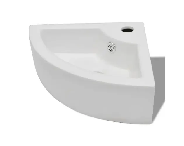 vidaXL lavabo con rebosadero blanco 45x32x12,5 cm | Brico Depôt Offerta Lampo