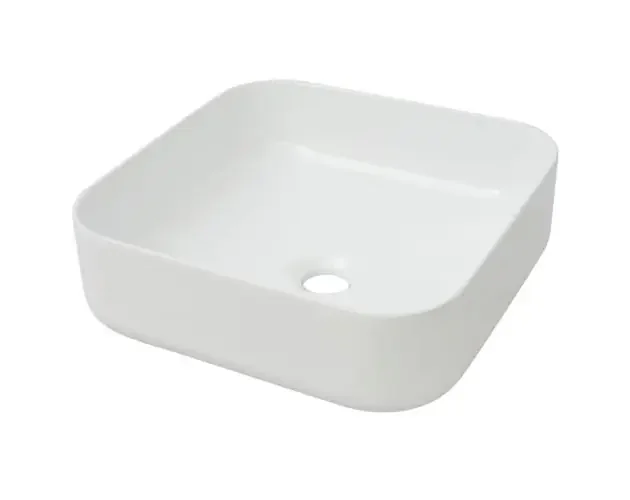 vidaXL lavabo cuadrado de cerámica blanco 39x39x13,5 cm | Brico Depôt All’Ingrosso