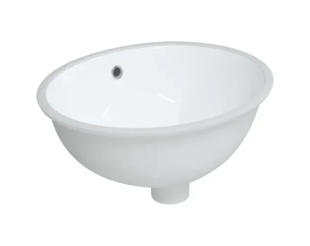 vidaXL lavabo de baño ovalado cerámica blanco 43x35x19 cm | Brico Depôt Professionale