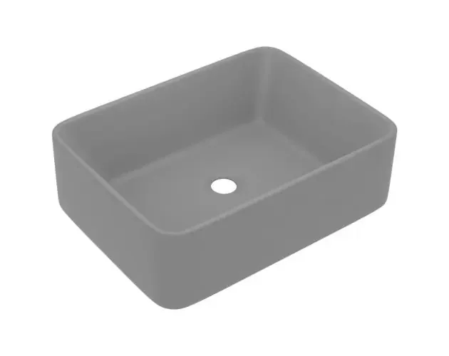 vidaXL lavabo de lujo cerámica gris claro mate 41x30x12 cm | Brico Depôt Nuova Collezione
